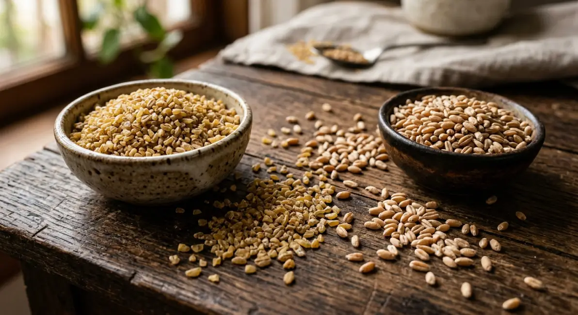 بلغور جو و گندم در جدول